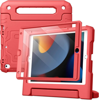 Shockproof Kids Case compatible with iPad/ Built-in Screen Protector: